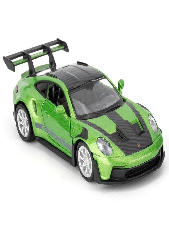 RMZ City 1:36 Scale Porsche 911 GT3 RS Model Cars, Diecast Pull Back Vehicles, Model Toy Cars, Doors Open, Collection Kids Toy for Aged 3 and up, Gift Green - Image 1
